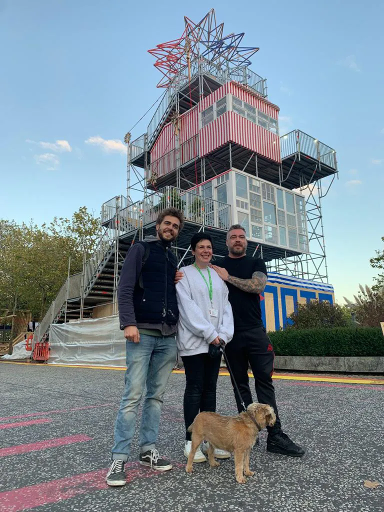 Scaffolding for 'The Built, The Unbuilt and The Unbuildable' Festival Structures, Milton Keynes