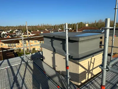 Emergency Scaffolding at Lovat Fields Village, Milton Keynes