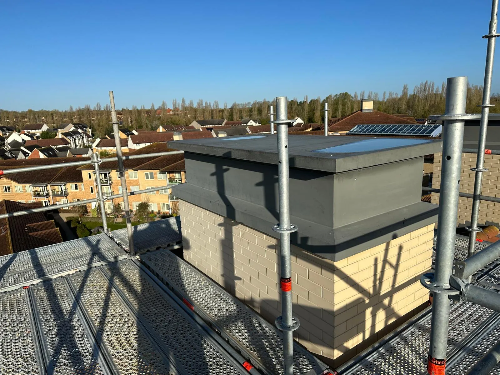 Emergency Scaffolding at Lovat Fields Village, Milton Keynes