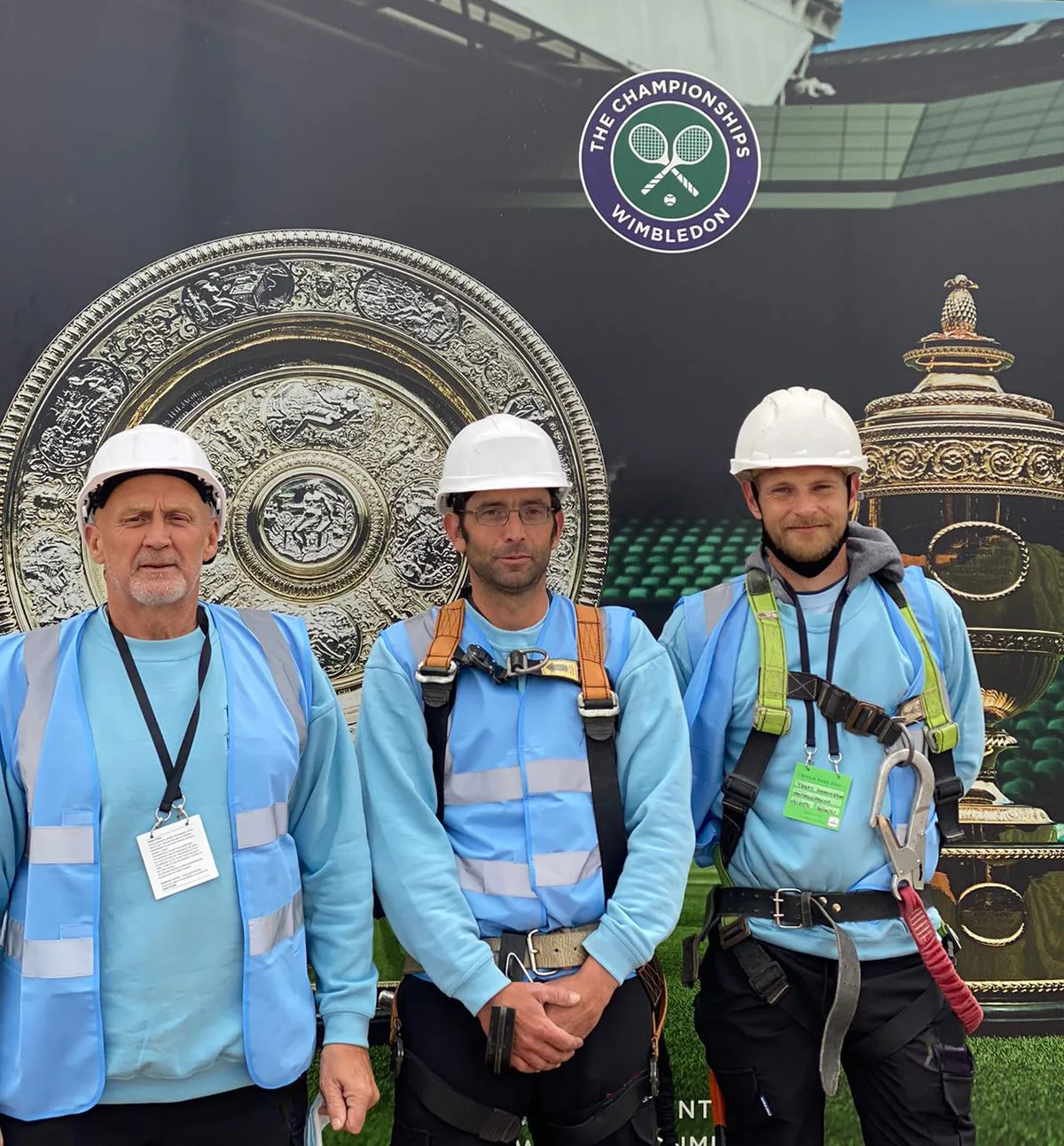 Our scaffolders at Wimbledon