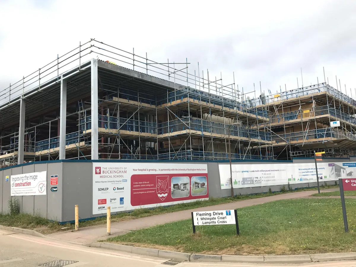 Scaffolding for The University of Buckingham Medical School at Milton Keynes University Hospital